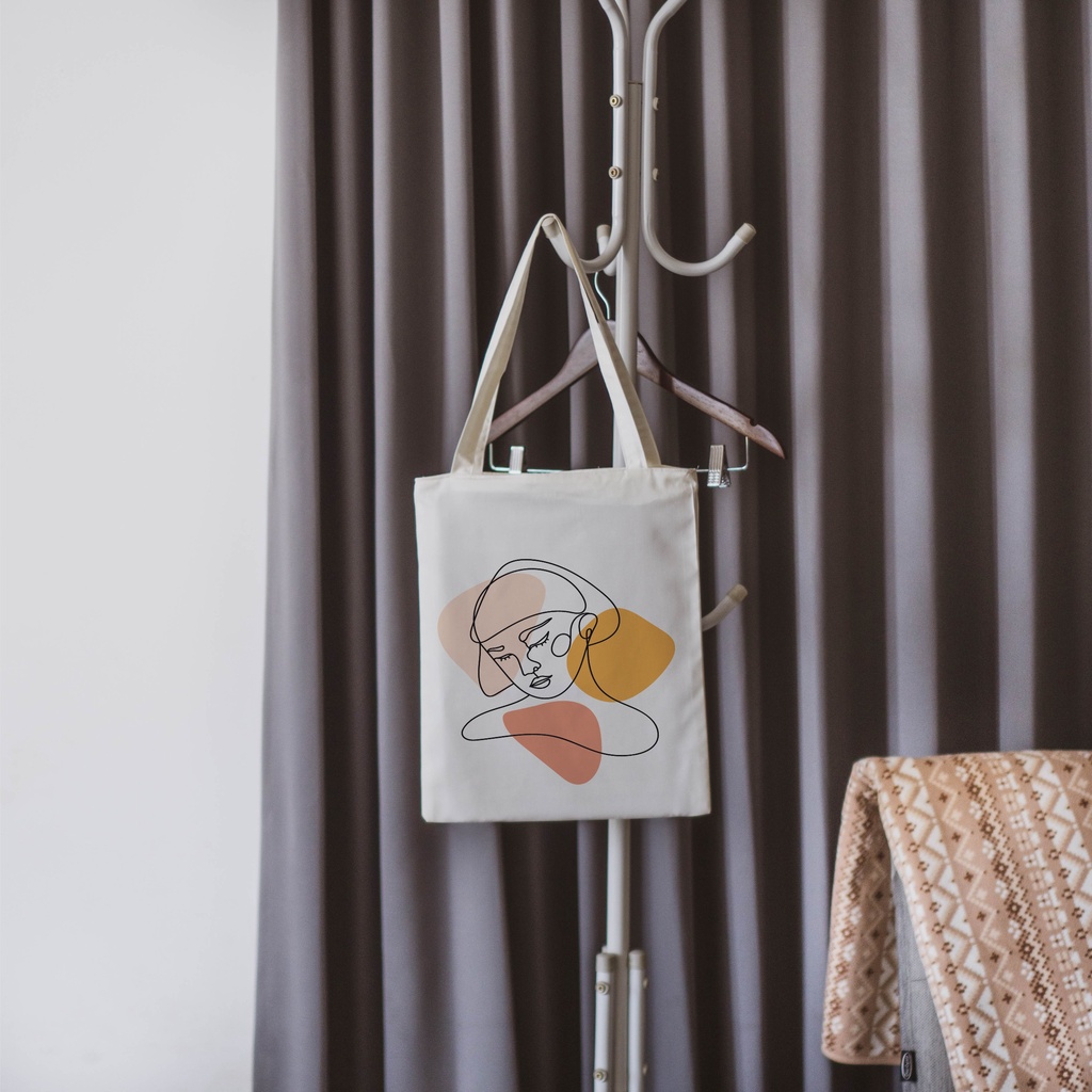 Sevine Totebag Drill Tas Fashion Wanita Tote Bag Resleting Desain Simple - ND