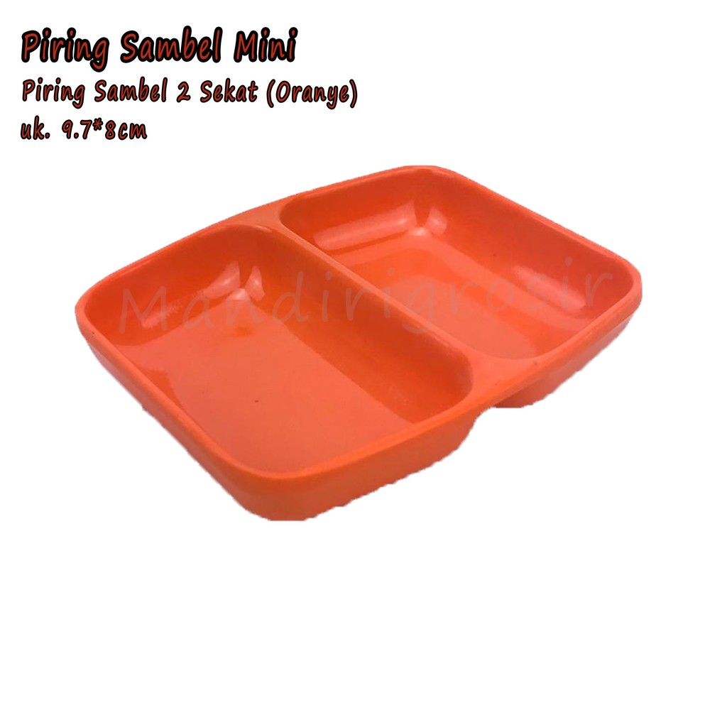 Piring Sambel * 2 Sekat * 9.7*8cm