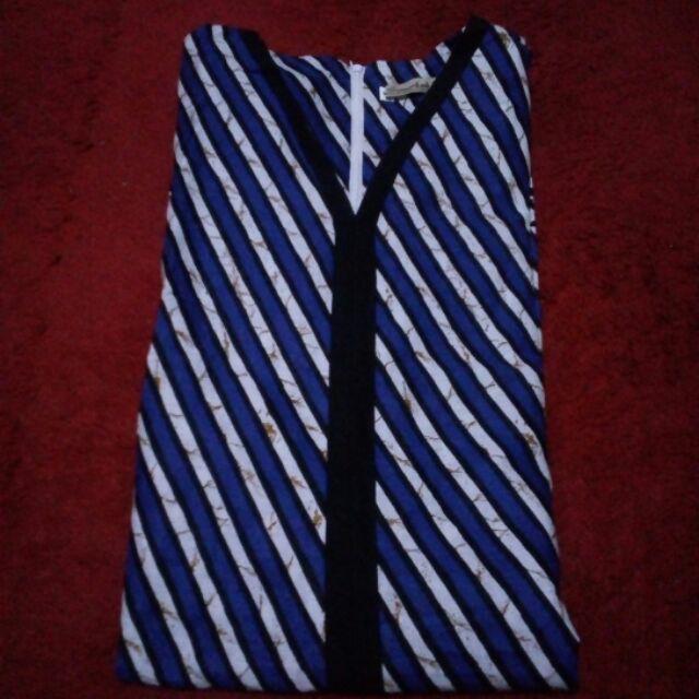 Tunik Rit Xeon Batik Modern Muslimah Kasual Kerja Cantik