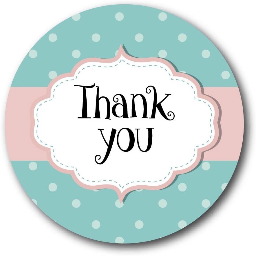 

500 Pcs Sticker Thank You Shabby Chic / Sticker/Label Kemasan Kue