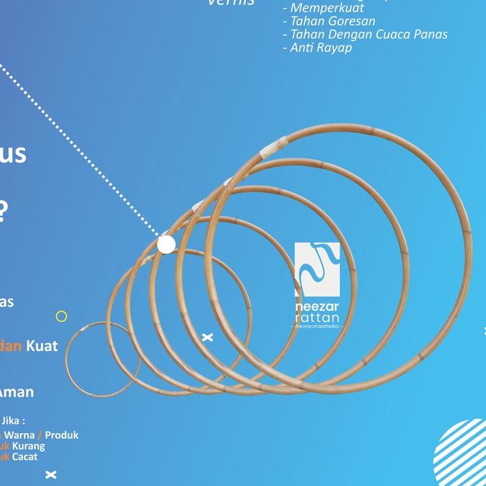 Hula Hoop / hulahoop / hulahop / holahop Rotan 90, 80, 70, 60, 50, 25 cm