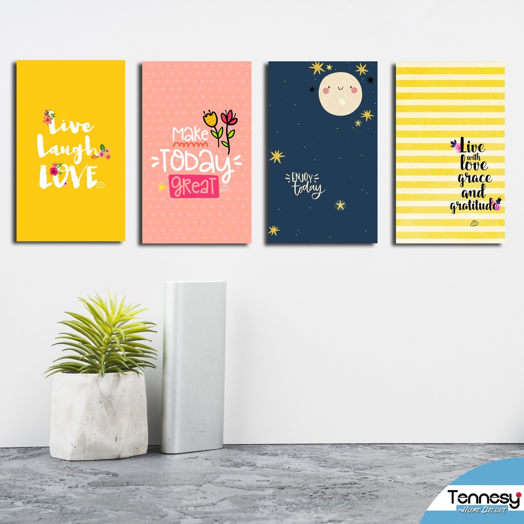 HIASAN DINDING WALL DECOR PAJANGAN POSTER DEKORASI KAMAR RUMAH QUOTE MINIMAL