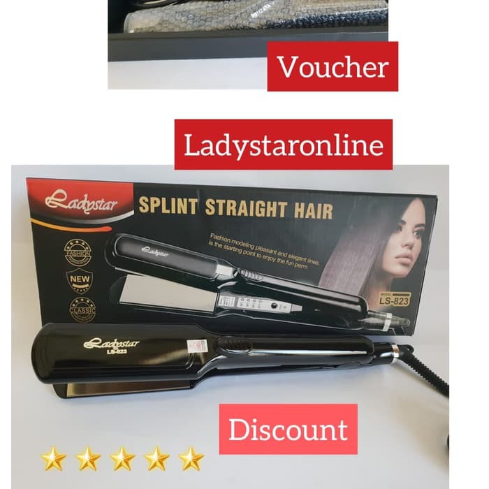 Catokan Rambut Ladystar Ls-823 alat catok suhu yang panas profesional Murah bagus