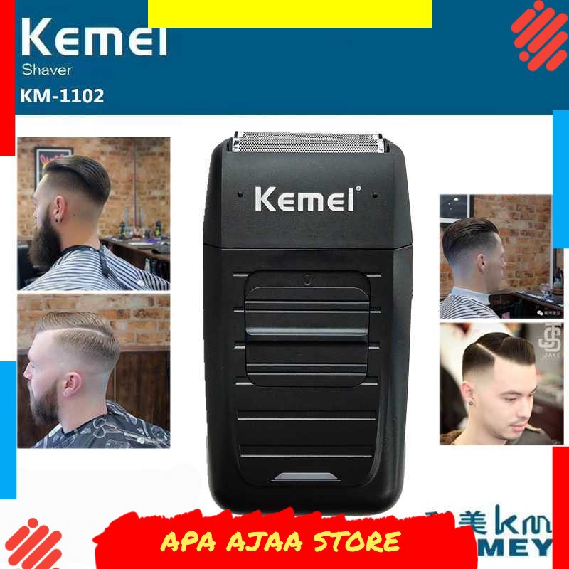 Paling Dicari ! Kemei Alat Cukur Elektrik Rechargeable Cordless Shaver for Men-KM-1102