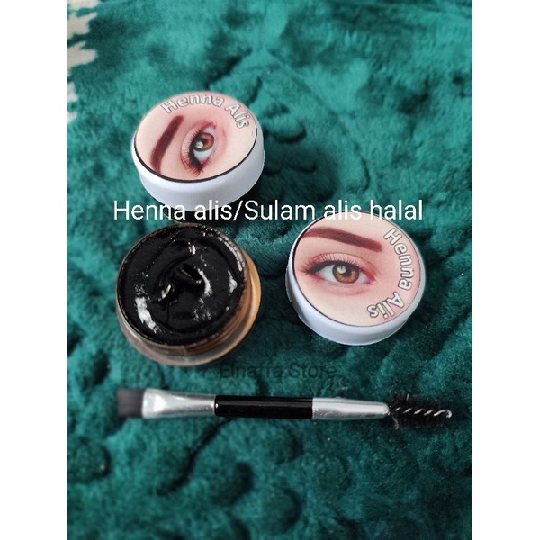 Henna alis/Sulam alis halal (free kuas 2 sisi)