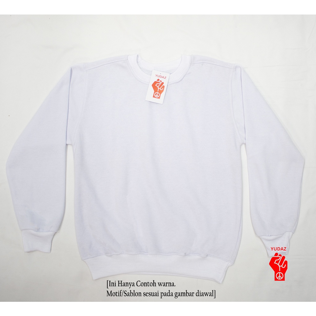 YUDAZ Sweaterpolos Basic Sweater Lost Psycho Color Size M-XXL (Pria & Wanita)-PUTIH