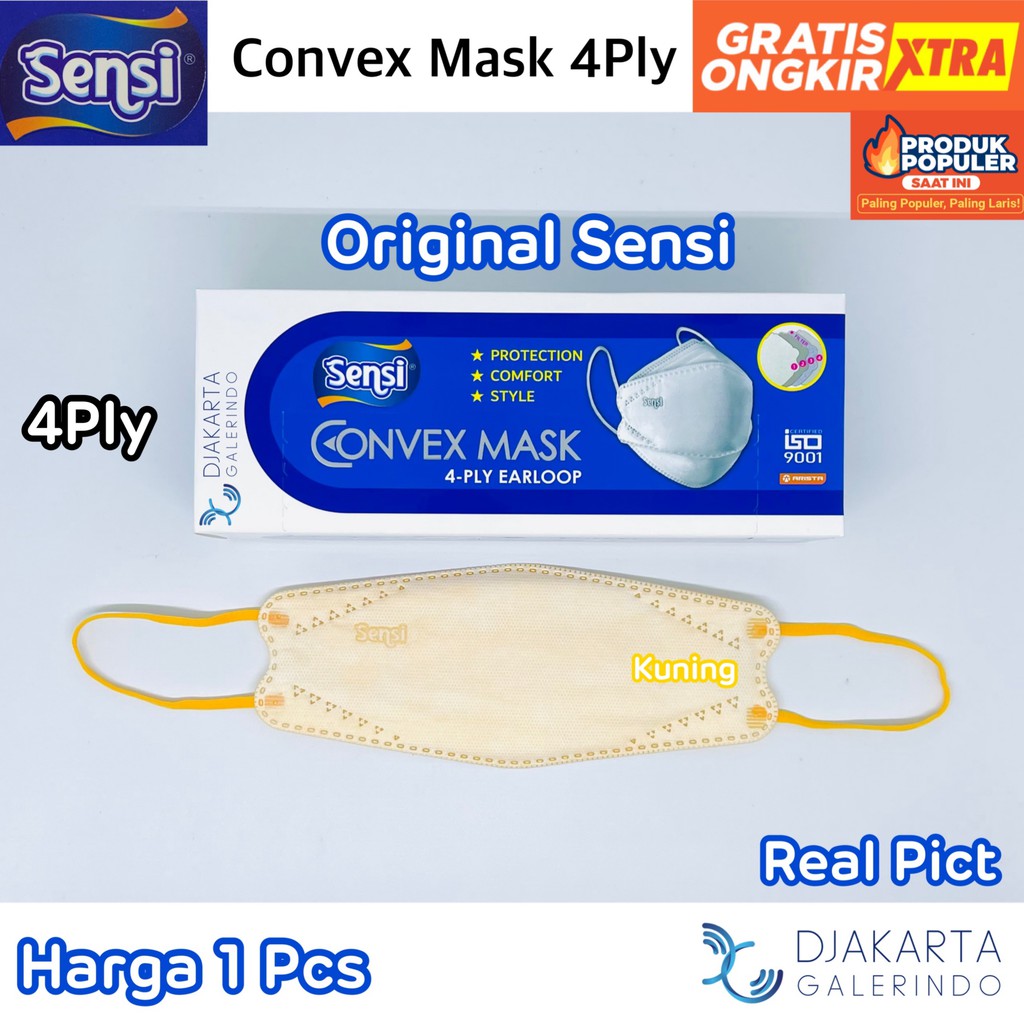 Masker SENSI CONVEX MASK 4ply Earloop Medis