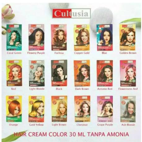 * NCC * Cultusia Semir Rambut Hair colour Cream Pewarna Rambut Permanen Long Lasting