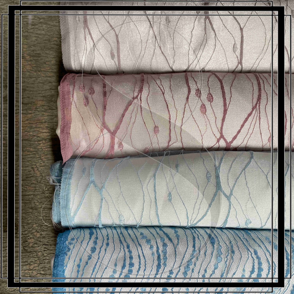 (per meter) KAIN TILE MOTIF AKAR / SALUR / HALUS/SOFT TULLE