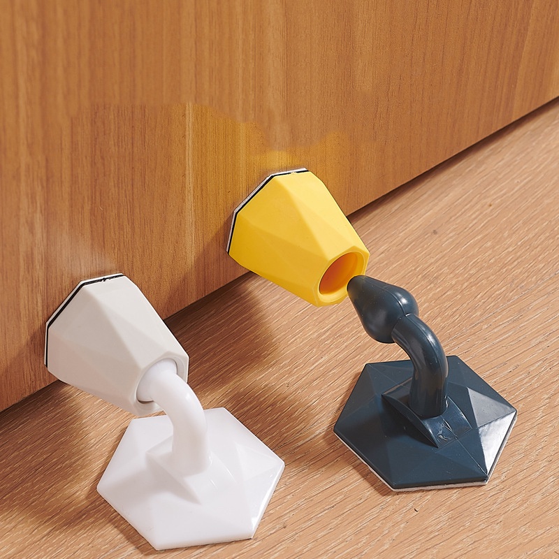 Mute Silicone Door Stopper Touch Self-adhesive Wall Absorption Door Plug Anti-bump Door Stop