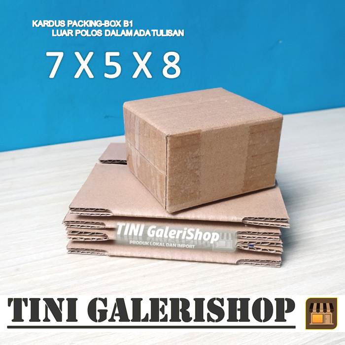 Kardus Packing Box Kecil Uk.7x5x8 cm Luar Polos Dalam Ada Tulisan