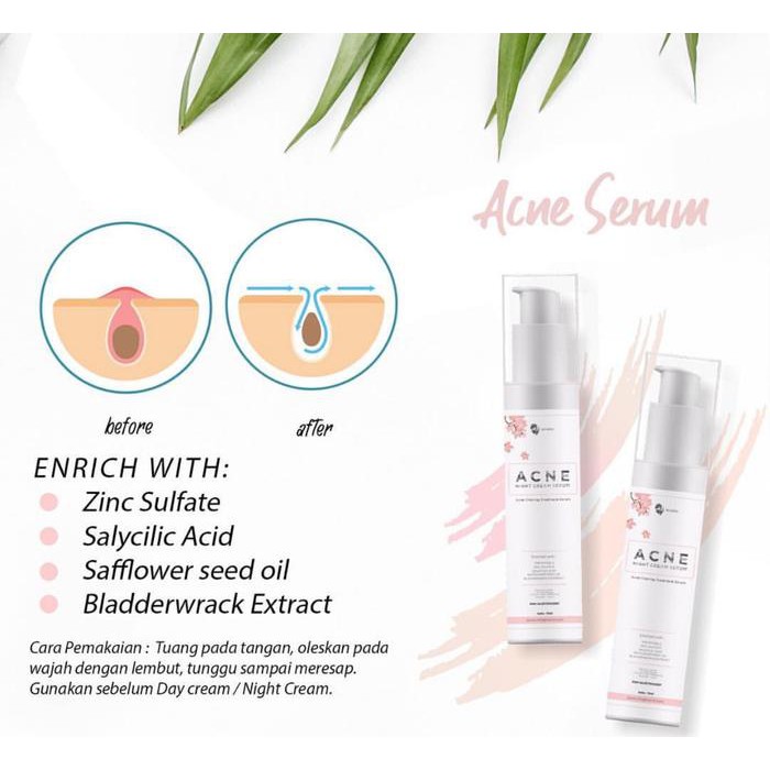 MS Glow Acne Clear Serum-mengecilkan jerawat dan juga pori-pori.