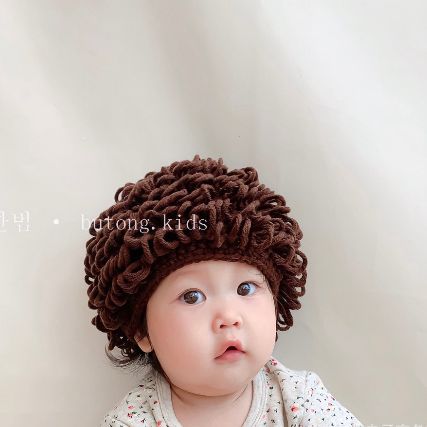 0-3 thn || Topi Wig Korea Bayi Rambut Palsu Newborn Anak Polos Kupluk Karakter Lucu Emen Anak Impor Catalog OIMG OK