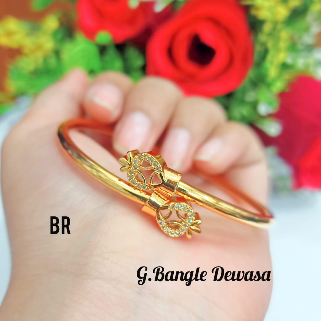 Gelang Bangle Dewasa berbagai motif dan model menarik permata zicon kualitas terbaik