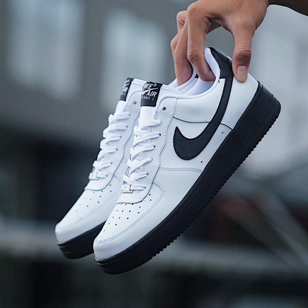 SEPATU NIKE AIR FORCE 1 LOW WHITE BLACK SOL BLACK ORIGINAL