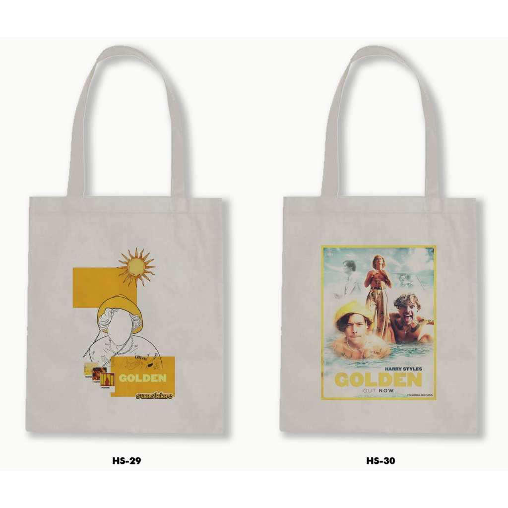Tas Tote Bag Resleting Kanvas/Blacu  - Harry Styles 02