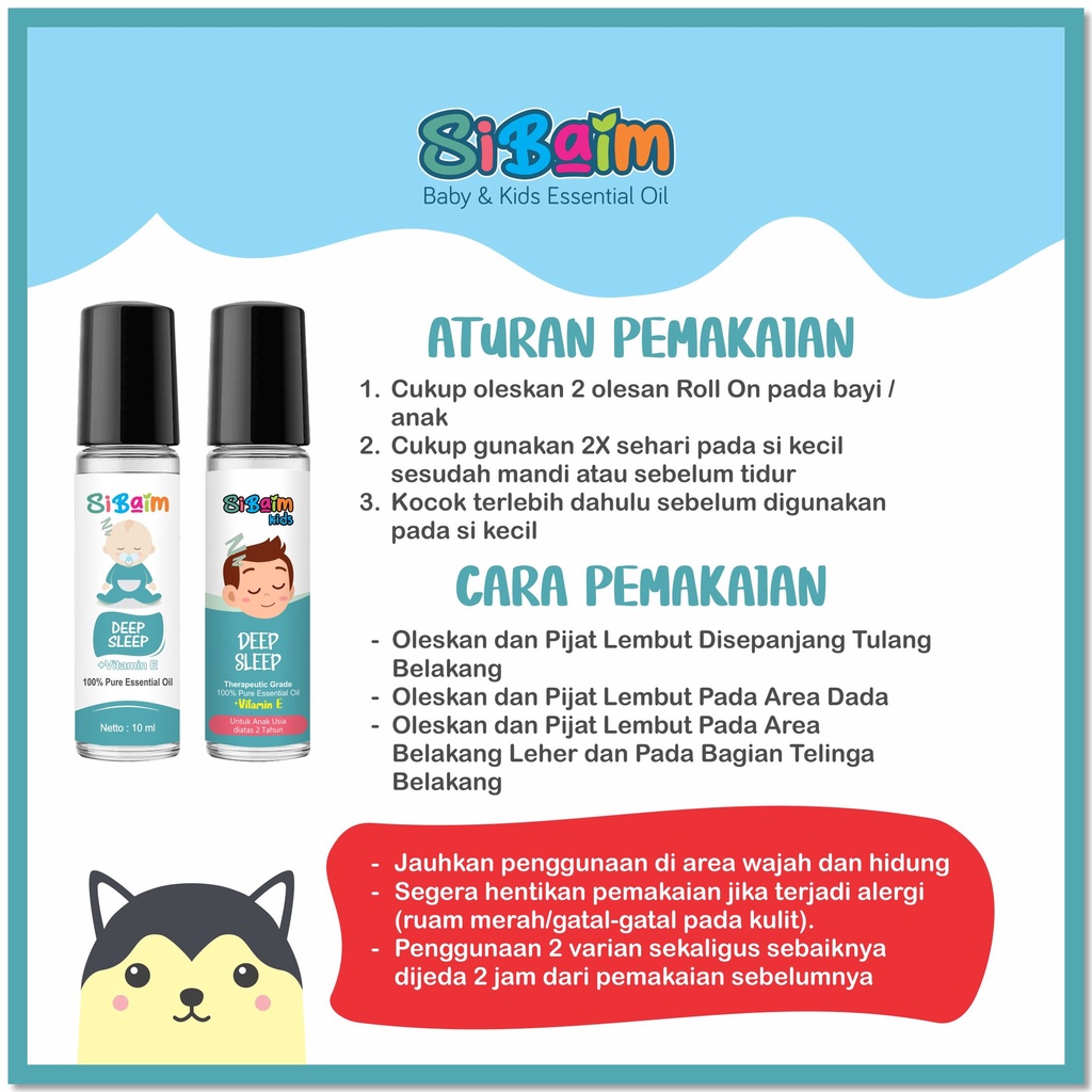 Membuat Bayi Tidur Lebih Nyenyak - SIBAIM BABY DEEP SLEEP Essential Oil 10ml by psikopediastore