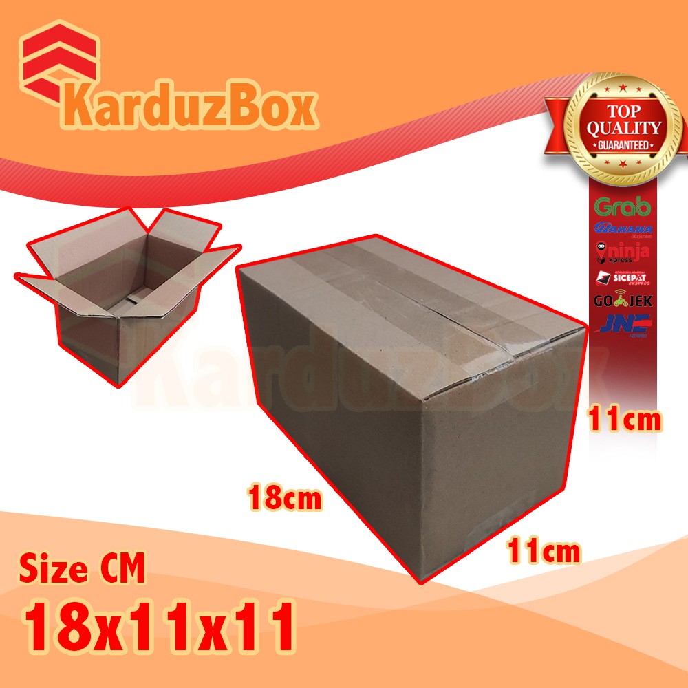 

18x11x11 kardus box packaging POLOS BARU