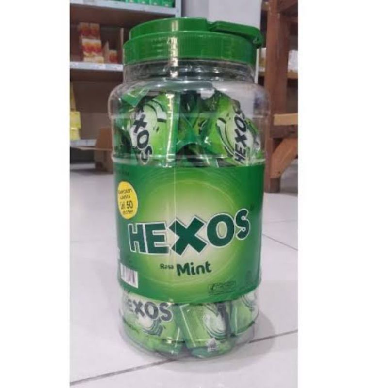 

Permen HEXOS Toples isi 50 Sachet