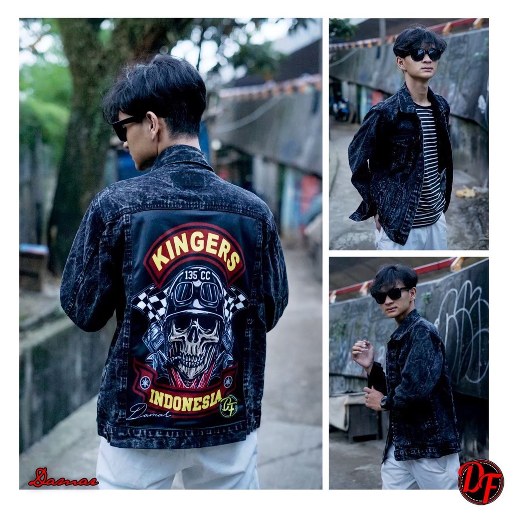 JAKET JEANS GAMBAR PRINTING-JAKET DENIM PRINTING-JAKET COWOK KEKINIAN