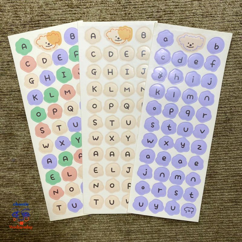 Jual Sticker Dekorasi Huruf Alfabeth Untuk Bullet Journal Dan Scrapbook