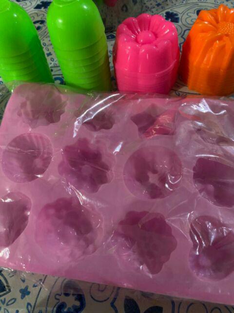 Cetakan Silikon Bunga Pink