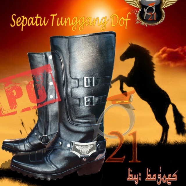Sepatu p21 tunggang doff