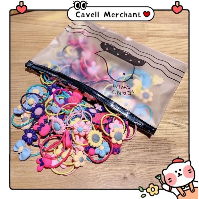 Cavell Merchant IKAT RAMBUT ANAK 1 SET ISI 20 pcs mix / IKAT RAMBUT ANAK KOREA MODEL LUCU