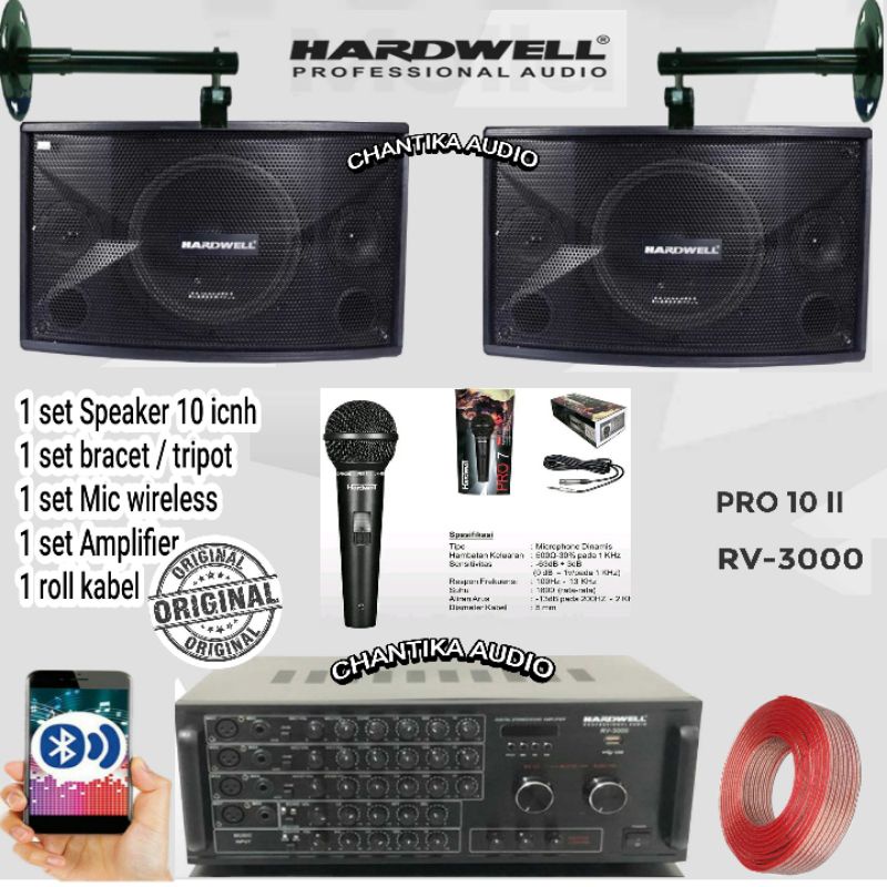 Paket Karaoke Sound system Hardwell Original komplit 12