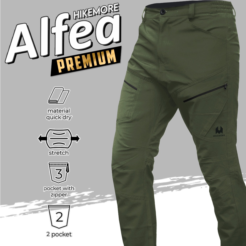 Hikemore Alfea Premium Celana Panjang Gunung Outdoor Cargo Quickdry Dry Fit Original LIVE