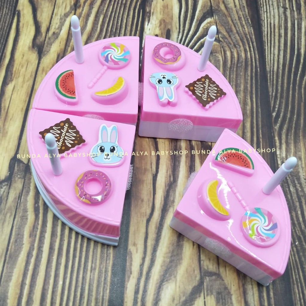 Mainan Kue Ulang Tahun Potong Untuk Anak - Birthday Cake DIY - Mainan Masak Masakan - Mainan Edukasi