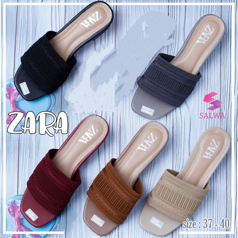 Sandal Wanita Import Zara Hak Rajut  Hak 3 cm  Sepatu Wanita  by Salwa