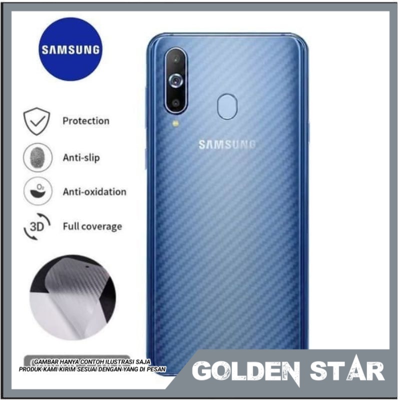 Samsung M31 A8 A20s Note 8 J5 Pro SKIN CARBON ANTI GORES BELAKANG BACK GUARD GARSKIN PROTECTOR