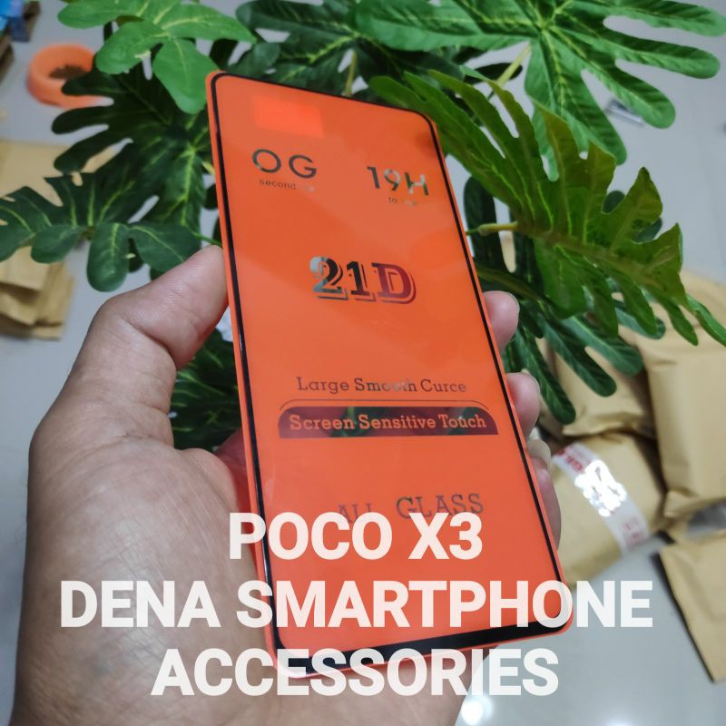 Tempered Glass Poco X3 NFC Poco X3 PRO Poco X3 GT Full Layar Full Cover