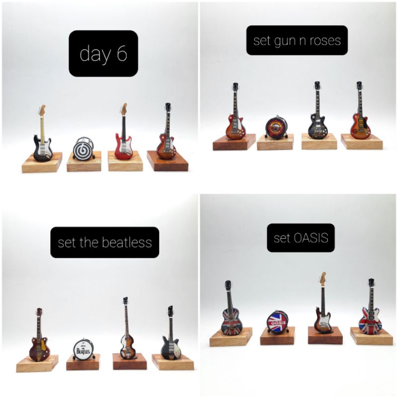 Rak dinding hiasan rak dinding miniatur gitar set hiasan dashboard pajangan dekorasi rumah