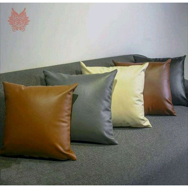 SARUNG BANTAL ANTI AIR KULIT SINTETIS / SARUNG BANTAL SOFA 50X50 / SARUNG BANTAL KULIT