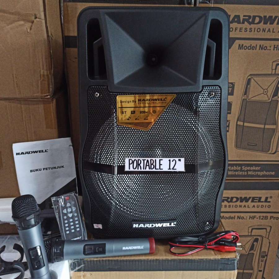 Speaker Portable Hardwell HF 12 B Pro / HF 12B / HF12B Original Garansi Resmi