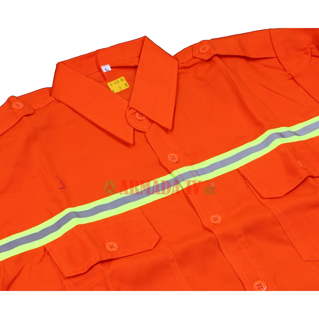 Baju Wearpack PANJANG OREN Scotlet Hijau Baju Kerja Safety Orange