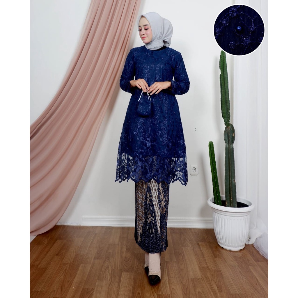 SET TUNIK BIANCA / KEBAYA MODERN / KEBAYA BRUKAT / OUTFIT BAJU PESTA KEKINIAN / BALLI