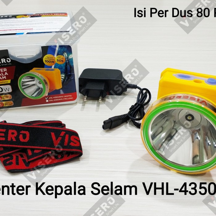 Senter Kepala Selam Body Sedang 50W Cahaya Kuning (VHL-4350AYS)