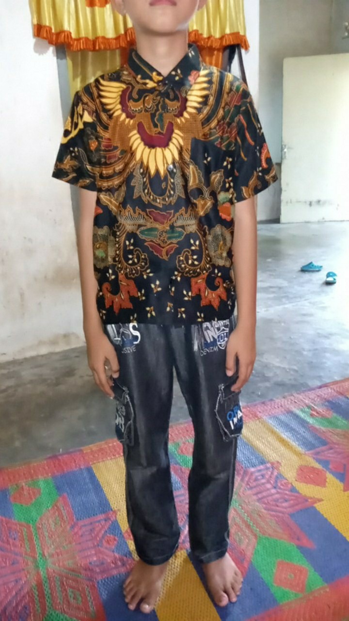 Batik Couple Keluarga Sania Ruffle Ori Ndoro Jowi Dnt Motif Kupu Sogan