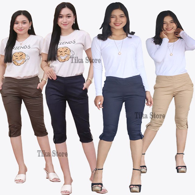 Celana pendek wanita katun (7/8) celana katun pendek wanita murah ukuran XXL