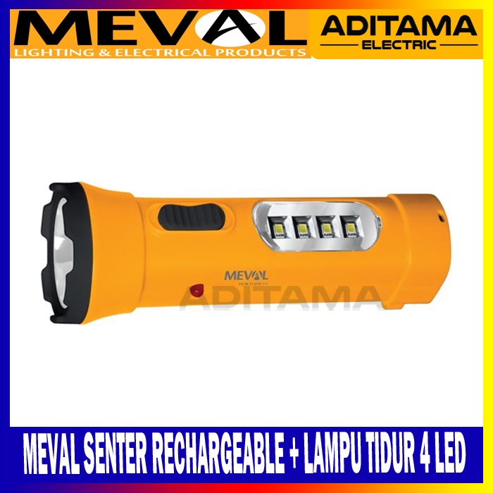 MEVAL SENTER LED RECHARGEABLE + LAMPU TIDUR 4 LED