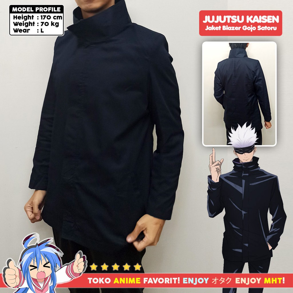 Blazer Jaket Anime Gakuran Jujutsu Kaisen Gojo Satoru Cosplay