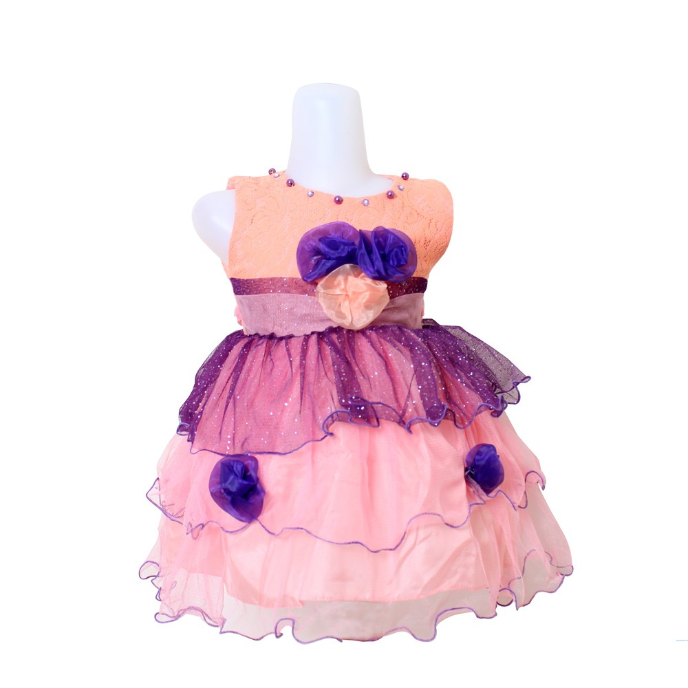 Dress kidds Haruni/ Terusan Dress Brukat Anak/ Gaun Pesta Anak Brukat/Realpict Baju Anak Murah