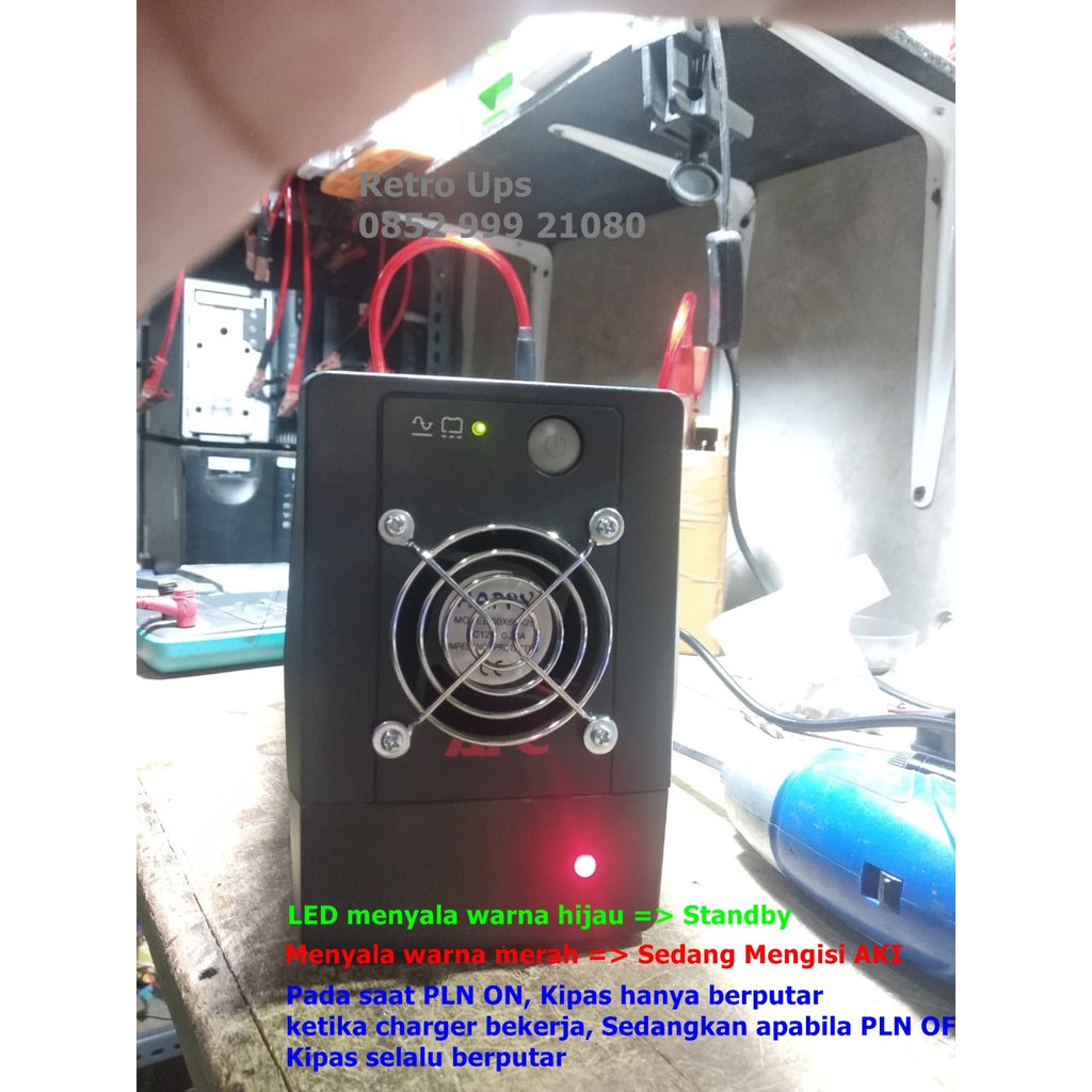 Ups Modif Bisa 10 Jam Charger 10 Ah Modifikasi Aki External Apc 650va Shopee Indonesia