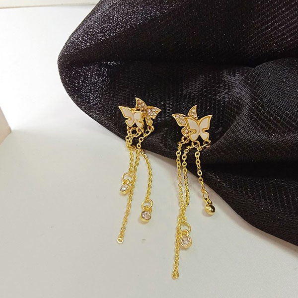 anting s925 kupu - kupu rumbai butterfly tassel earrings jan269 (3E2)