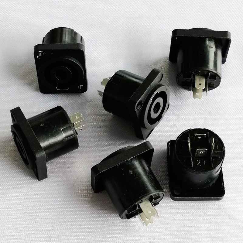 SOKET SPEAKON SEGI HITAM SOCKET SPEAKON AUDIO SPEAKON CHASSIS CONNECTORS SOKET SEGI