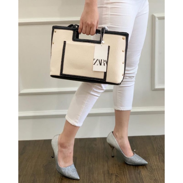 Tas Beige | Zara Bag | Tas Tenteng | Selempang | Zz478
