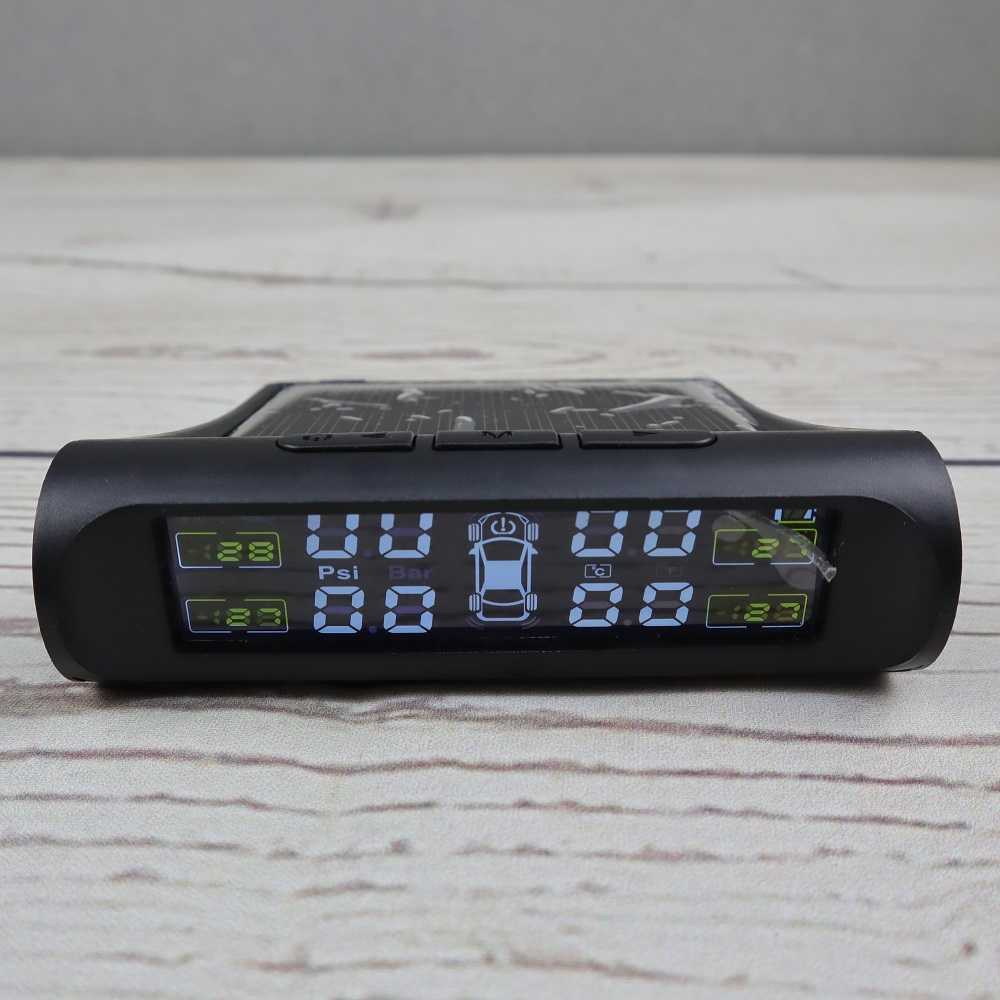 Monitoring Tekanan Ban Mobil Wireless TPMS Solar Power - K10 - Black
